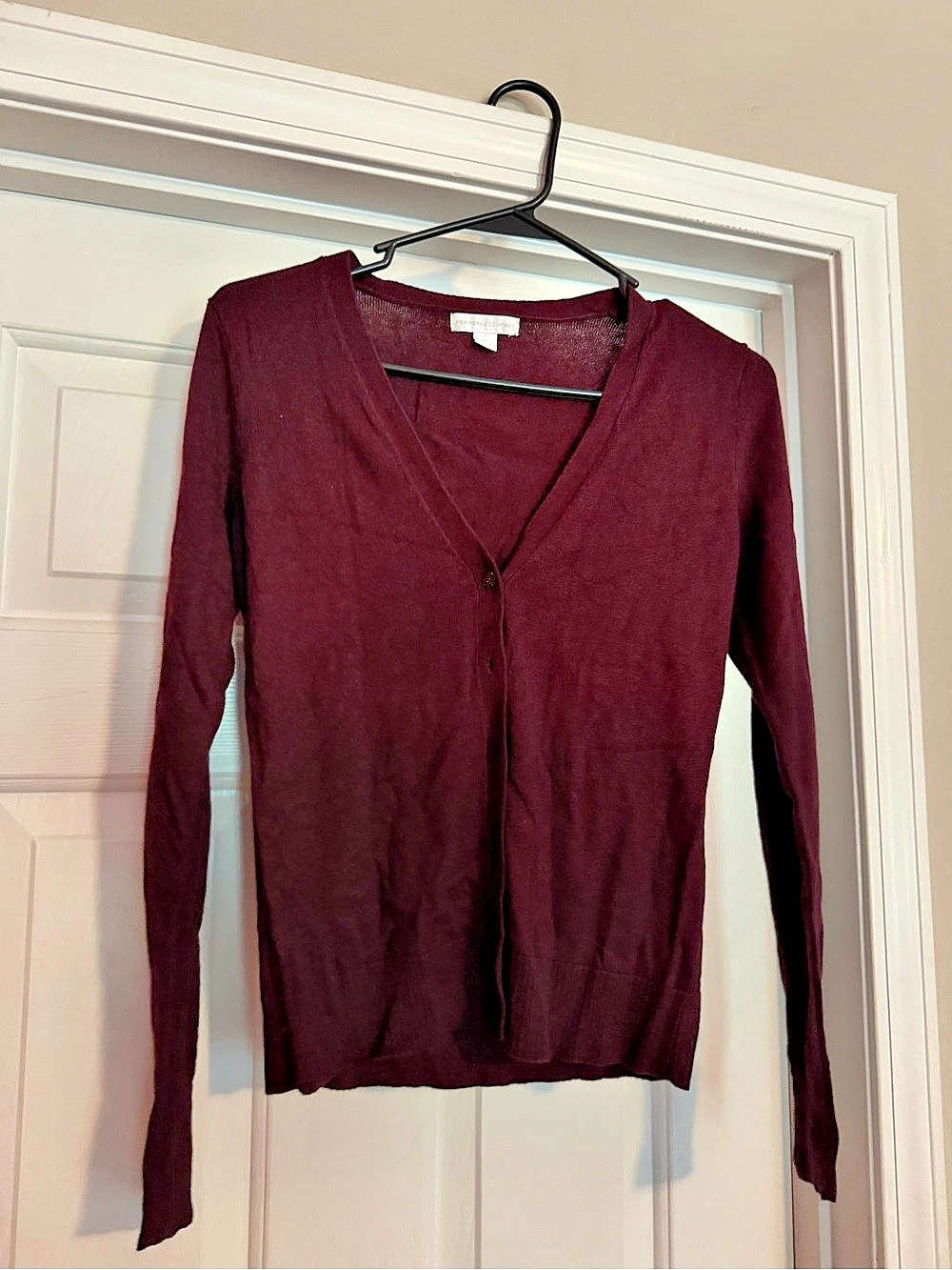 New York & Company Women's Cardigan in Purple Size XS